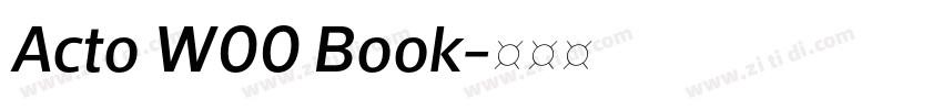 Acto W00 Book字体转换